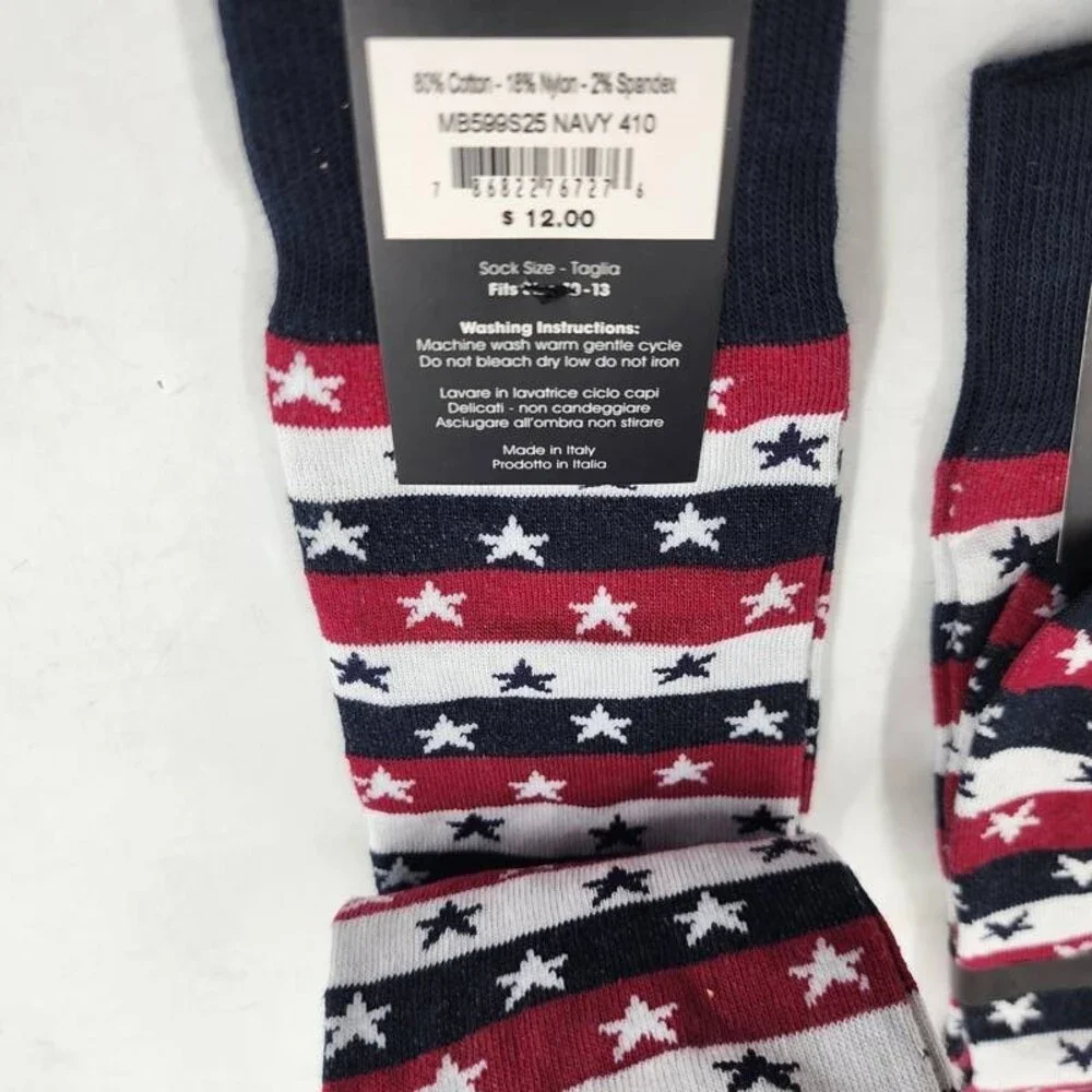 The Men's Store at Bloomingdale's 2 Pairs Stars & Stripes Socks 10-13 Navy Multi